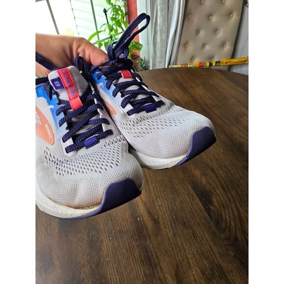 Brooks Launch GTS 8 1203461B520 Running Shoes Woman Sz 6.5 Gray Purple - Picture 12 of 16